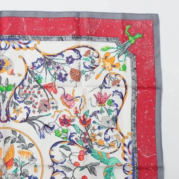 Hermes Carre 90 Pierres D' Orient Et D' Occident Silk Scarf Oriental Stones